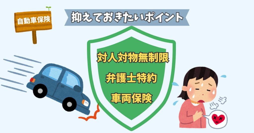 車の保険、抑えておきたいポイント図解