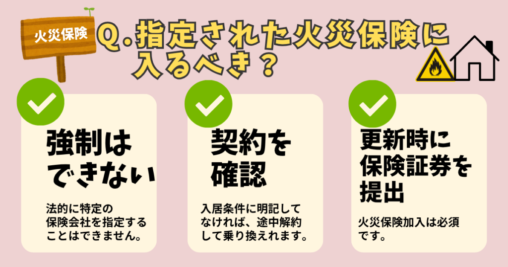火災保険の抑えるべきポイント(図解)